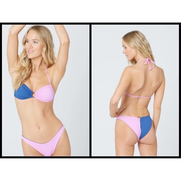 💕L*SPACE💕 Color Block Bikini Set: Ringo Top + Mercury Classic Bottom XL NWT - Picture 7 of 16